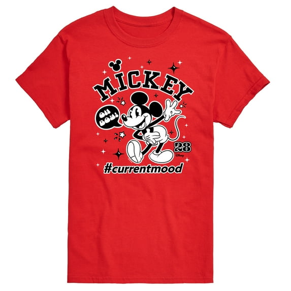 Disney - Mickey Mouse - Hashtag Current Mood - Men's Short Sleeve Graphic T-Shirt