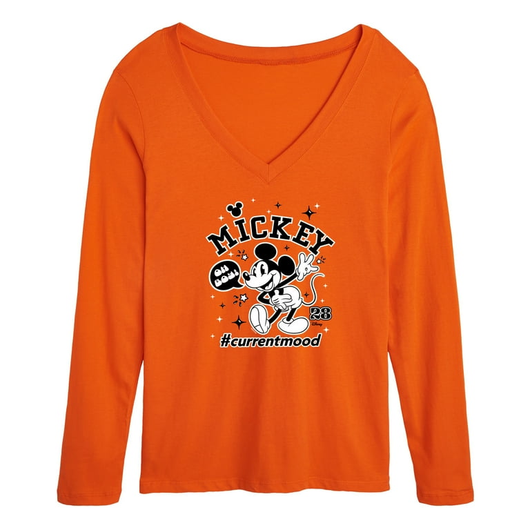 V neck mickey mouse shirt discount