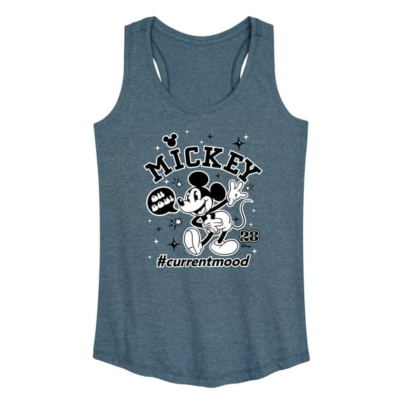 Disney - Mickey Mouse - Hashtag Current Mood - Women's Racerback Tank Top