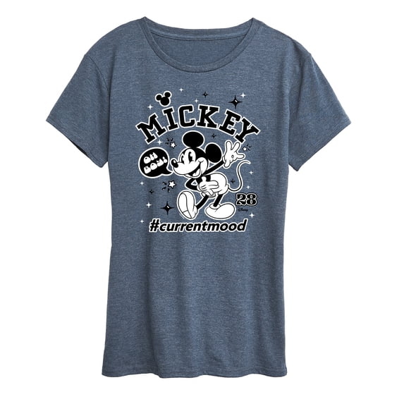 Disney - Mickey Mouse - Hashtag Current Mood - Women's Short Sleeve Graphic T-Shirt