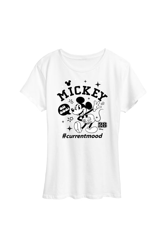 - Mickey Mouse - Hashtag Current Mood - Women's Short Sleeve Graphic T-Shirt