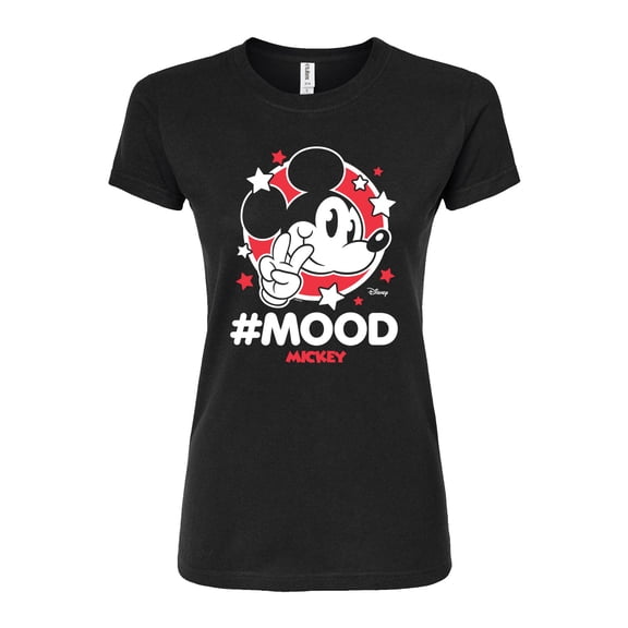 Disney - Mickey Mouse - Hashtag Mood - Juniors Fitted Graphic T-Shirt
