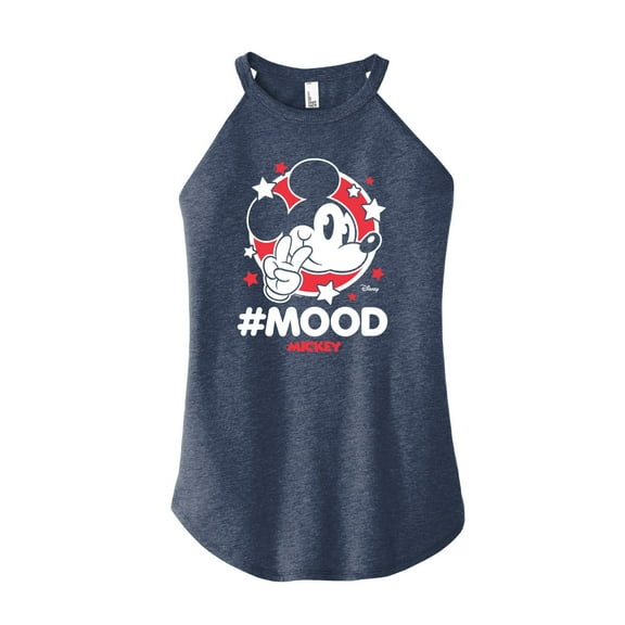Disney - Mickey Mouse - Hashtag Mood - Juniors High Neck Tank Top