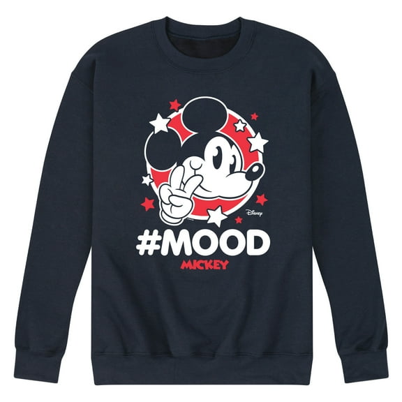 Disney - Mickey Mouse - Hashtag Mood - Men's Crew Neck Fleece Pullover