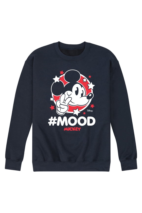 - Mickey Mouse - Hashtag Mood - Men's Crew Neck Fleece Pullover