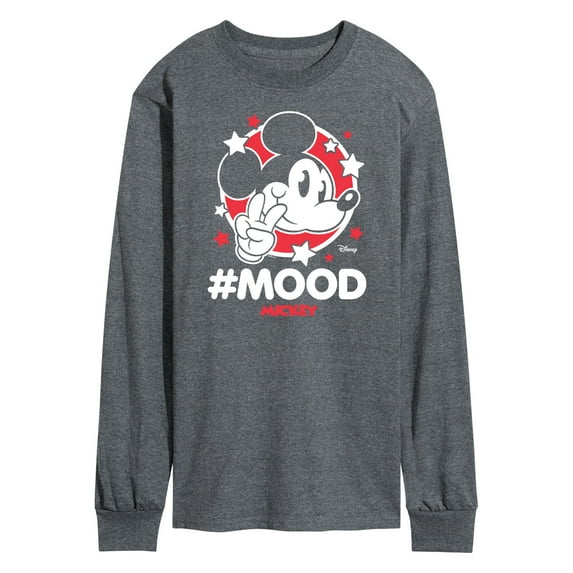 Disney - Mickey Mouse - Hashtag Mood - Men's Long Sleeve T-Shirt