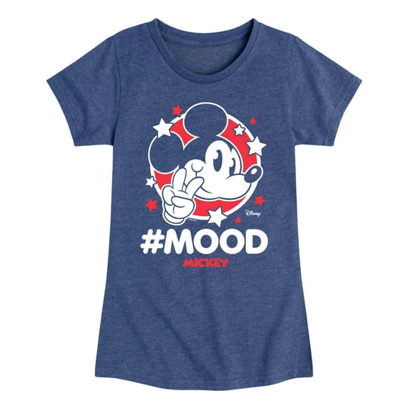 Disney - Mickey Mouse Hashtag Mood - Toddler & Youth Girls Short Sleeve Graphic T-Shirt