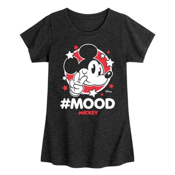 Disney - Mickey Mouse Hashtag Mood - Toddler & Youth Girls Short Sleeve Graphic T-Shirt