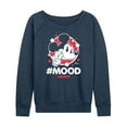 thumbnail image 1 of Disney - Mickey Mouse - Hashtag Mood - Women's Lightweight French Terry Long Sleeve Shirt, 1 of 4
