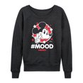 thumbnail image 1 of Disney - Mickey Mouse - Hashtag Mood - Women's Lightweight French Terry Long Sleeve Shirt, 1 of 4