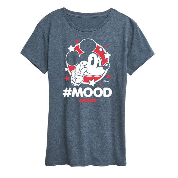 Disney - Mickey Mouse - Hashtag Mood - Women's Short Sleeve Graphic T-Shirt