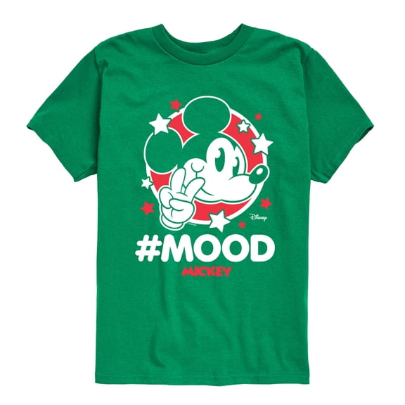 Disney - Mickey Mouse Hashtag Mood - Youth Short Sleeve Graphic T-Shirt