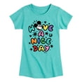 thumbnail image 1 of Disney - Mickey Mouse - Have A Nice Day - Toddler & Youth Girls Short Sleeve Graphic T-Shirt, 1 of 5