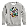 thumbnail image 1 of Disney - Mickey Mouse - Have A Nice Day - Youth Crewneck Fleece Sweatshirt, 1 of 5