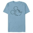 thumbnail image 1 of Disney Mickey Mouse Head Artist Pencil Doodle Retro Vintage - Short Sleeve Blended T-Shirt for Adults - Customized-Ocean Blue, 1 of 5