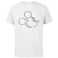 thumbnail image 1 of Disney Mickey Mouse Head Artist Pencil Doodle Retro Vintage - Short Sleeve Cotton T-Shirt for Adults - Customized-White, 1 of 5