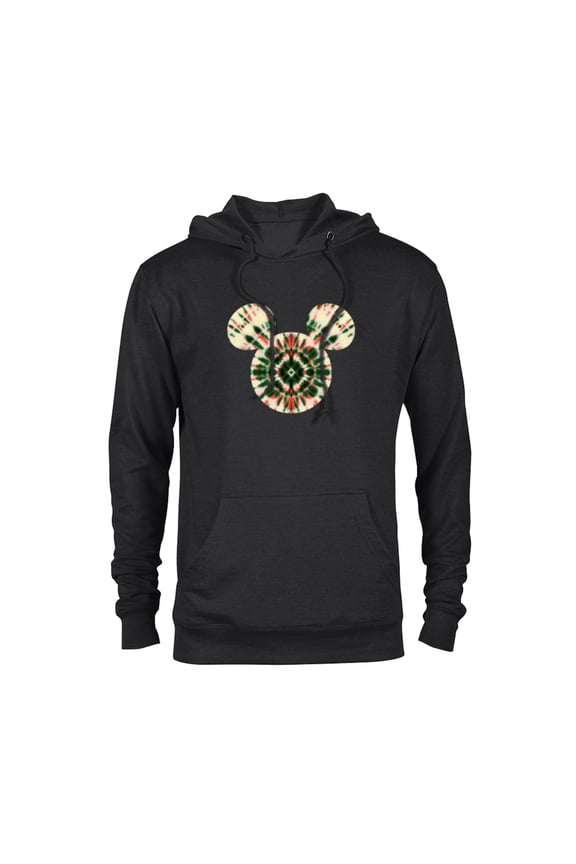 Mickey Mouse Head Christmas Holiday Tie-Dye Retro - Pullover Hoodie for Adults - Customized-Black