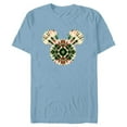 thumbnail image 1 of Disney Mickey Mouse Head Christmas Holiday Tie-Dye Retro - Short Sleeve Blended T-Shirt for Adults - Customized-Ocean Blue, 1 of 5