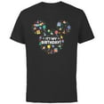thumbnail image 1 of Disney Mickey Mouse Head Ears Icon Fill It’s My Birthday - Short Sleeve Cotton T-Shirt for Adults - Customized-Black, 1 of 5