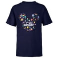 thumbnail image 1 of Disney Mickey Mouse Head Ears Icon Fill It’s My Birthday - Short Sleeve T-Shirt for Kids - Customized-Navy, 1 of 5