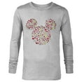 thumbnail image 1 of Disney Mickey Mouse Head Filled with Love Valentine’s Day - Long Sleeve T-Shirt for Men - Customized-Athletic Heather, 1 of 5