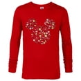 thumbnail image 1 of Disney Mickey Mouse Head Filled with Love Valentine’s Day - Long Sleeve T-Shirt for Men - Customized-New Red, 1 of 5