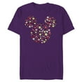 thumbnail image 1 of Disney Mickey Mouse Head Filled with Love Valentine’s Day - Short Sleeve Blended T-Shirt for Adults - Customized-Purple, 1 of 5