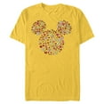 thumbnail image 1 of Disney Mickey Mouse Head Filled with Love Valentine’s Day - Short Sleeve Blended T-Shirt for Adults - Customized-Yellow, 1 of 5