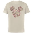 thumbnail image 1 of Disney Mickey Mouse Head Filled with Love Valentine’s Day - Short Sleeve Cotton T-Shirt for Adults - Customized-Natural, 1 of 5