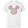 thumbnail image 1 of Disney Mickey Mouse Head Filled with Love Valentine’s Day - Short Sleeve Cotton T-Shirt for Adults - Customized-White, 1 of 5