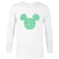 thumbnail image 1 of Disney Mickey Mouse Head Four-Leaf Clovers St Patrick’s Day - Long Sleeve T-Shirt for Men - Customized-White, 1 of 5