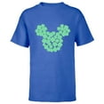 thumbnail image 1 of Disney Mickey Mouse Head Four-Leaf Clovers St Patrick’s Day - Short Sleeve T-Shirt for Kids - Customized-Royal, 1 of 5
