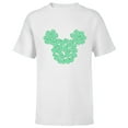 thumbnail image 1 of Disney Mickey Mouse Head Four-Leaf Clovers St Patrick’s Day - Short Sleeve T-Shirt for Kids - Customized-White, 1 of 5