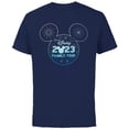 thumbnail image 1 of Disney Mickey Mouse Head Icon 2023 Family Trip Vacation - Short Sleeve Cotton T-Shirt for Adults - Customized-Navy, 1 of 5