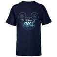thumbnail image 1 of Disney Mickey Mouse Head Icon 2023 Family Trip Vacation - Short Sleeve T-Shirt for Kids - Customized-Navy, 1 of 5