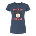 thumbnail image 1 of Disney - Mickey Mouse Head - Juniors Fitted Graphic T-Shirt, 1 of 5