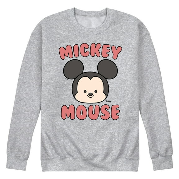 Disney - Mickey Mouse Head - Men's Crew Neck Fleece Pullover