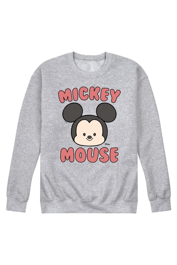 - Mickey Mouse Head - Men's Crew Neck Fleece Pullover