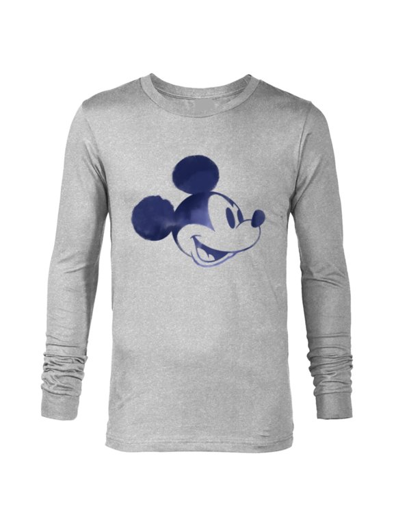 Mickey Mouse Head Retro Vintage Classic - Long Sleeve T-Shirt for Men - Customized-Athletic Heather
