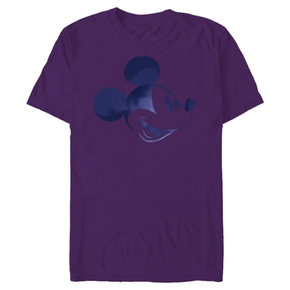 Disney Mickey Mouse Head Retro Vintage Classic - Short Sleeve Blended T-Shirt for Adults - Customized-Purple