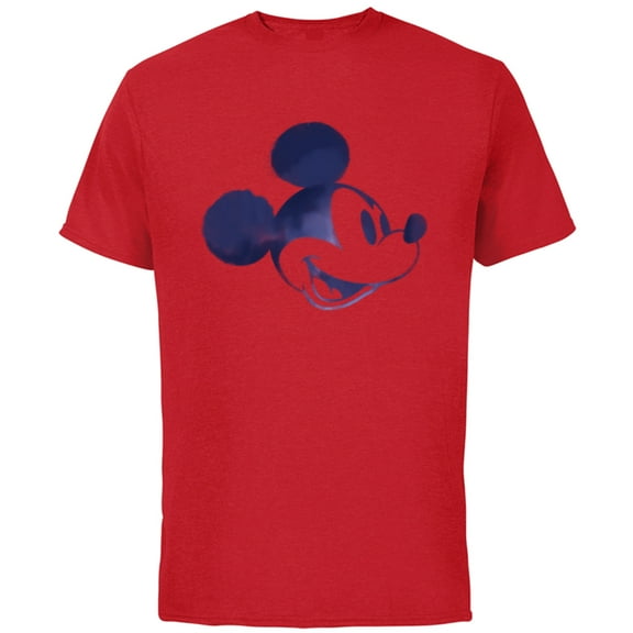 Disney Mickey Mouse Head Retro Vintage Classic - Short Sleeve Cotton T-Shirt for Adults - Customized-Red