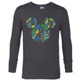 thumbnail image 1 of Disney Mickey Mouse Head Shape Icon Botanical Garden Spring - Long Sleeve T-Shirt for Men - Customized-Charcoal Heather, 1 of 5