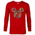 thumbnail image 1 of Disney Mickey Mouse Head Shape Icon Botanical Garden Spring - Long Sleeve T-Shirt for Men - Customized-New Red, 1 of 5