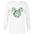 thumbnail image 1 of Disney Mickey Mouse Head Shape Icon Botanical Garden Spring - Long Sleeve T-Shirt for Men - Customized-White, 1 of 5