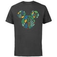 thumbnail image 1 of Disney Mickey Mouse Head Shape Icon Botanical Garden Spring - Short Sleeve Cotton T-Shirt for Adults - Customized-Charcoal, 1 of 5