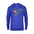 thumbnail image 1 of Disney Mickey Mouse Head Shape Icon Flowers Garden Spring - Pullover Hoodie for Adults - Customized-Navy, 1 of 5