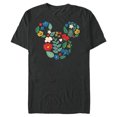 thumbnail image 1 of Disney Mickey Mouse Head Shape Icon Flowers Garden Spring - Short Sleeve Blended T-Shirt for Adults - Customized-Dark Heather, 1 of 5