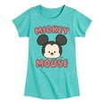 thumbnail image 1 of Disney - Mickey Mouse Head - Toddler & Youth Girls Short Sleeve Graphic T-Shirt, 1 of 5