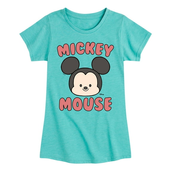 Disney - Mickey Mouse Head - Toddler & Youth Girls Short Sleeve Graphic T-Shirt