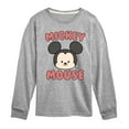 thumbnail image 1 of Disney - Mickey Mouse Head - Toddler & Youth Long Sleeve Graphic T-Shirt, 1 of 4